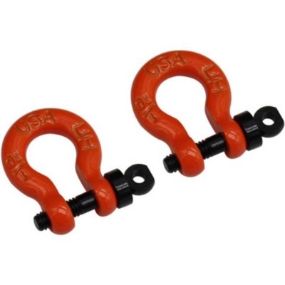 Hot Racing ACC808W03 1/10 Scale Tow Shackle D-Rings Gen8 (Orange - 2 Pcs.)