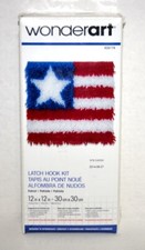 WonderArt Latch Hook Kit - Patriot Flag  426174 - 12  x 12  - 2014   New