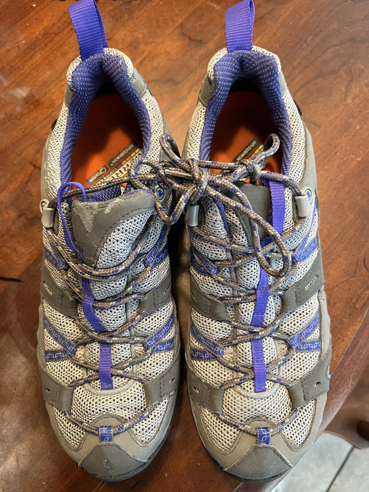 SAOLA Scarpe da trekking Merrell Siren Sport grigio viola suola vibrante GoreTex indossate 1 taglia 9