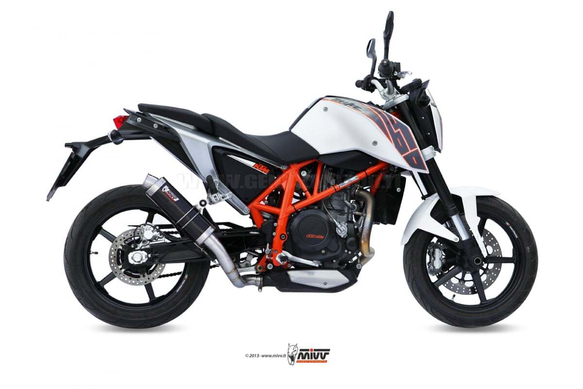 Mivv Exhaust Muffler GP Black Stainless Steel for Ktm 690 Duke 2012 > 2018