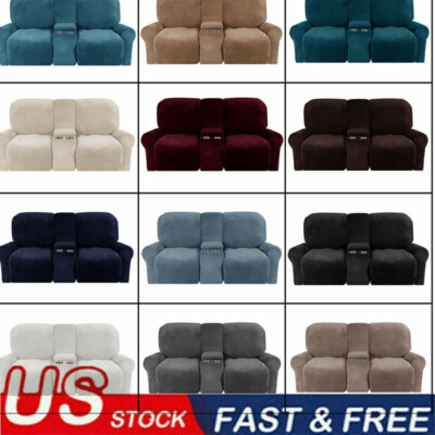 Seat Recliner Chair Velvet Couch Cover Stretch Sofa Slipcover