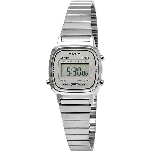Reloj Casio Digital Acero Inoxidable Mujer LA670WA-7D Original Nuevo