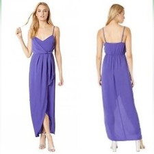 BCBGeneration Purple Wrap Maxi Dress Small