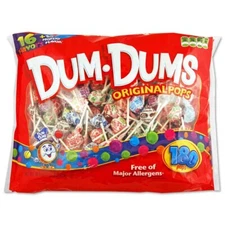 Dum Dum Pops 180 Count Assorted Flavors 30.8 Ounce Sugar Candy Bag