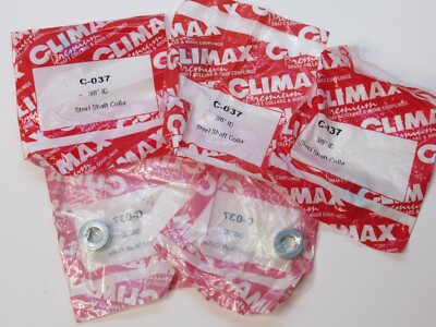 (NEW - Lot of 5) CLIMAX C-037 C037 3/8'' ID Steel Shaft Collar