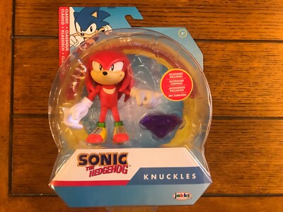 Sonic The Hedgehog KNUCKLES Purple Chaos Emerald 4  JAKKS Pacific Figure MOSC