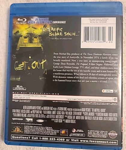 The Amityville Horror BLU-RAY Disc Ryan Reynolds and Melissa George - Picture 2 of 4