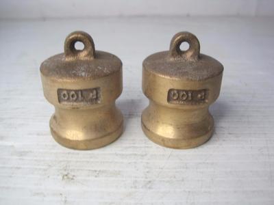 1496 Lot(2) Cam and Grove Brass Dust Plug P-100 1-1/2'' FREE Shipping Conti USA