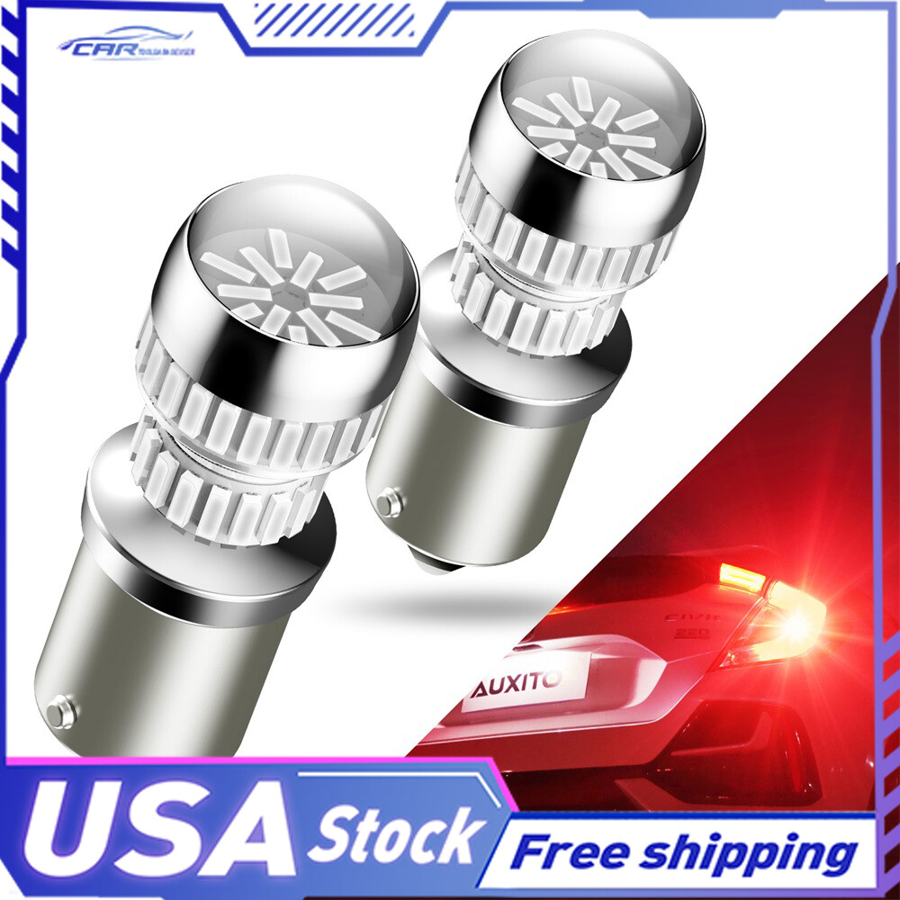 1157(BAY15D）Pair AUXITO Red LED Tail Bulb Stop Light Brake Lamp 54pc 4014smd 12v