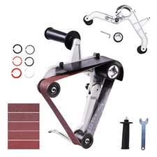 Belt Sander Adapter for Angle Grinder, Pipe or Tube Sanding Attachment with 5/8-