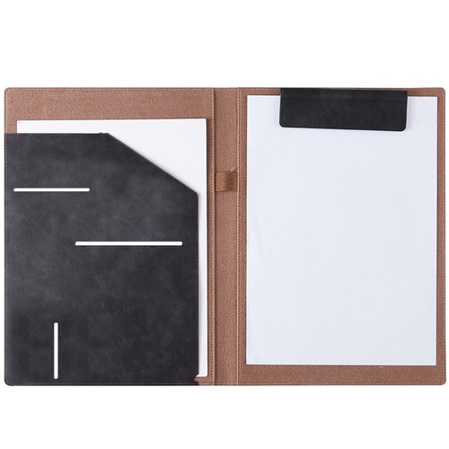 A4 Clipboard Folder PU Leather A4 File Folder Business Document Manager Clip - Picture 13 of 16