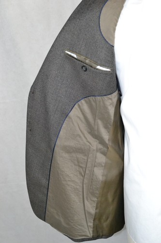 Banana Republic 100% Wool Blazer Suit Jacket Grey Charcoal Men's Modern Fit 42R - Picture 14 of 21
