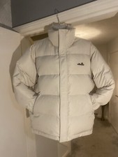 Ellesse Retro 1990s Cream Puffer Coat.80% Down.s (see Measurements)approx 14.vgc