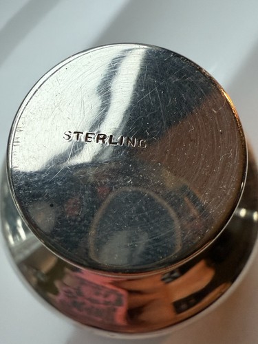 Inserto portacandele vintage in argento sterling rottami o meno 19,4 grammi - Foto 3 di 16