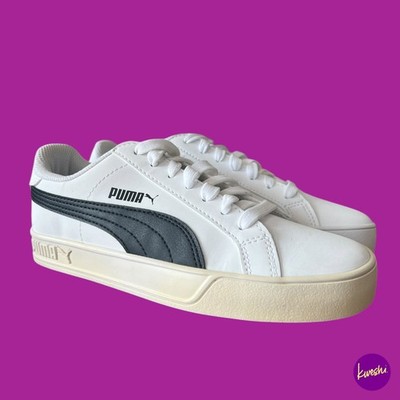 Puma Teens Smash Vulc Sneaker, Kunstleder, weiß, UK 3 | EU 35,5 | US 4C