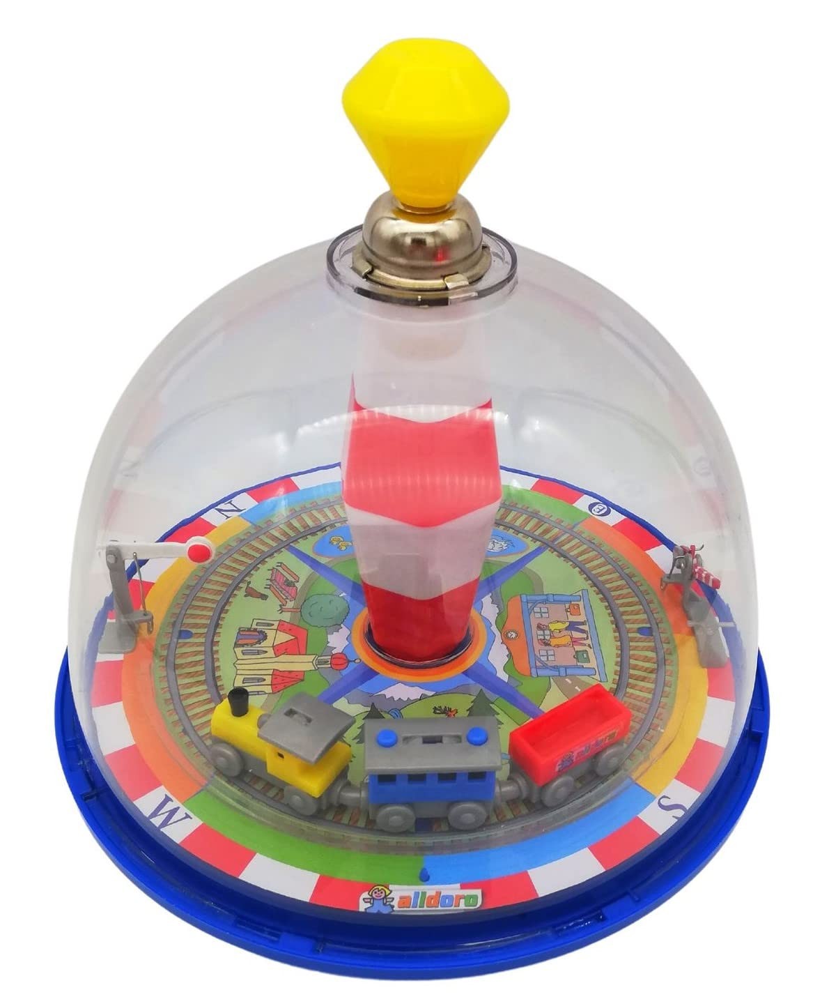 Железнодорожный панорамный гироскоп Alldoro 68010 Ø19 см, гироскоп-насос со звуковым сопровождением, маховик с