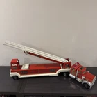 Vintage Toy Tonka Fire Truck Hook and Ladder #1 Fire Engine And Trailer Ladder