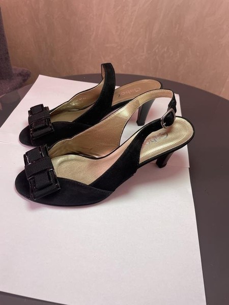 Women Gabor Heels Black Suede 36 #7T3P
