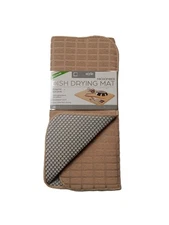 New style 15 x 20 inch Polyester dish drying mat absorbent washable brown #A