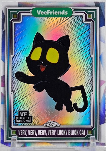 2025 Topps Chrome Veefriends Very Lucky Black Cat Eye Rainbow + Hobby Refractor! - Picture 3 of 19