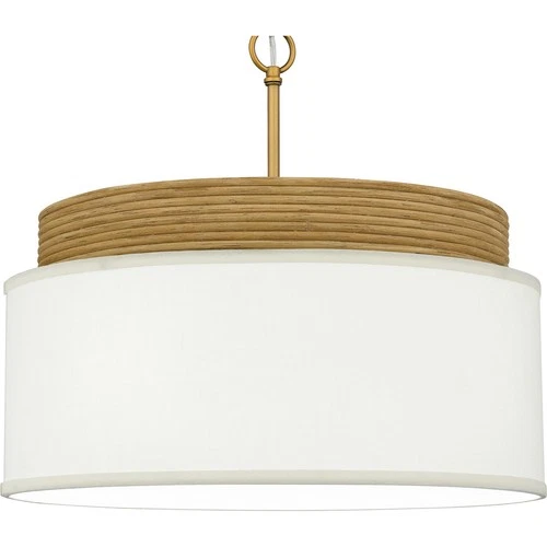 Brushed Gold Four Light Pendant from the Quoizel Pendant Collection - Picture 5 of 6