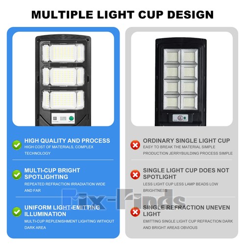 10000W Solar Street Light Super Bright Dusk to Dawn Outdoor Security Flood Lamp - Foto 25 di 28