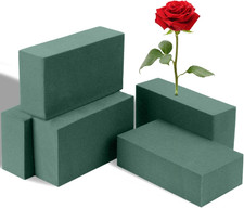 6 Pcs Floral Foam Blocks, 5.5"L x 3.1"W x 1.7"H Plant Foam, Green Dry  Wet Flow