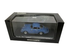 Rare Minichamps Porsche 356 C Carrera 1/43 Blue Enamel Model Used For 14Y+ Japan