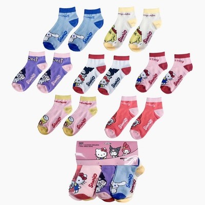 Hello Kitty Kids 7' Trainer Socks Multi Pack