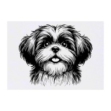 'Happy Shih Tzu Dog' Temporary Tattoos / Transfers TO00080349 