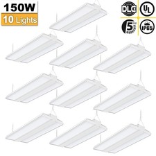 10 PACK 150W LED Linear High Bay Light Commercial Warehouse Garage Ceiling Lamps