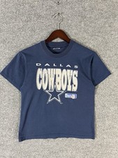 Vintage Dallas Cowboys Team NFL Single Stitch Blue T-Shirt Youth Size XL 90s