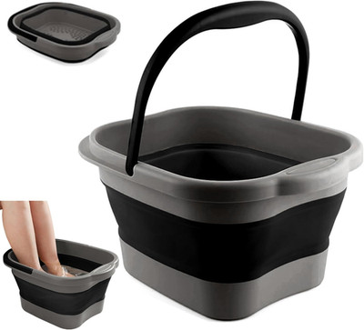 Collapsible Foot Tub Feet Soaking Spa Bath with Massager Acupoints for Circulati