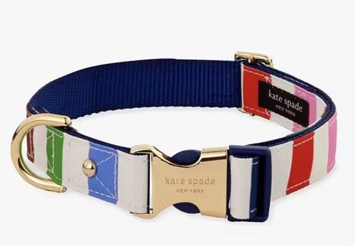 KATE SPADE Hundehalsband ADVENTURE STRIPE M\L Bunt Verstellbar