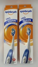 2 Spinbrush PRO CLEAN Battery Powered Toothbrushes with Medium Bristles