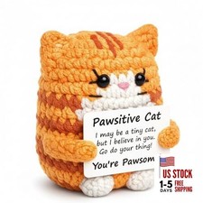 CZFSWT Emotional Support Cat, Crochet Cat, Positive Crochet Animals Suitable