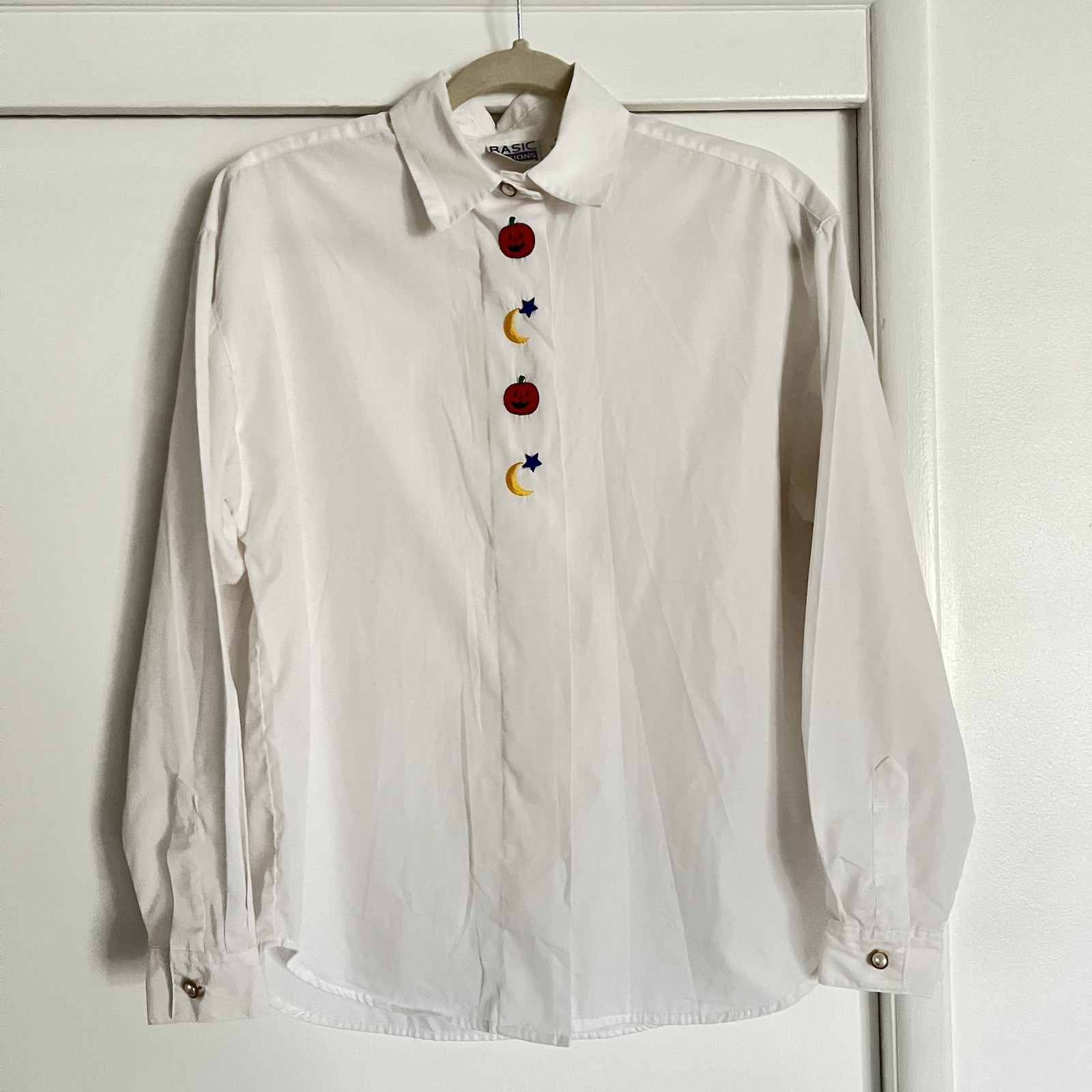 Basic Editions Halloween Blouse Small - image 1