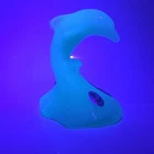 Fenton Blue Opec uranium glass dolphin 100 Th anniversary