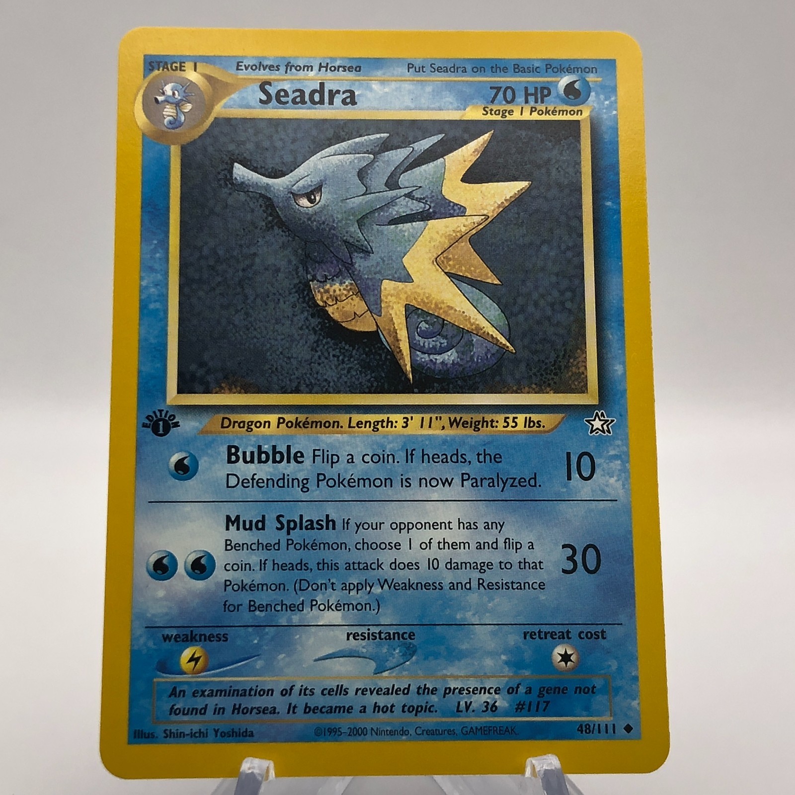 Pokemon Seadra 48/111 - NM - 1st Edition Neo Genesis 2000 - Uncommon