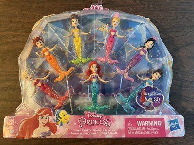 New Disney Princess The Little Mermaid Ariel & Sisters 7 Doll Pack 30 Years