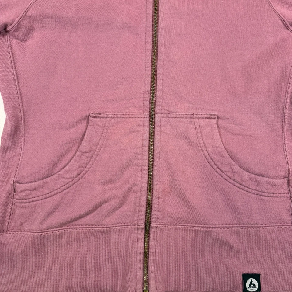 American Giant Hoodie Womens XL Pink Hooded Sweatshirt ZIP-UP Made In USA HEAVY - Image 4 of 4