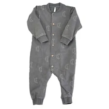 Rylee + Cru Button Down Jumpsuit Moons 6-12 Months Baby One-Piece