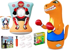 Inflatable Sports Bundle for Kids – Baseball Pitching Target Game and Bop-Back P