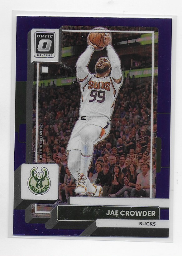 2022-23 Panini Donruss Optic Purple Prizm Jae Crowder #113 FREE SHIPPING