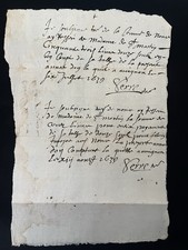 ANTIQUE LETTER from 1639 - Watermarked
