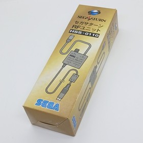 RF Unit Cable HSS-0110 Sega Saturn Japan Authentic SEGA Box Manual