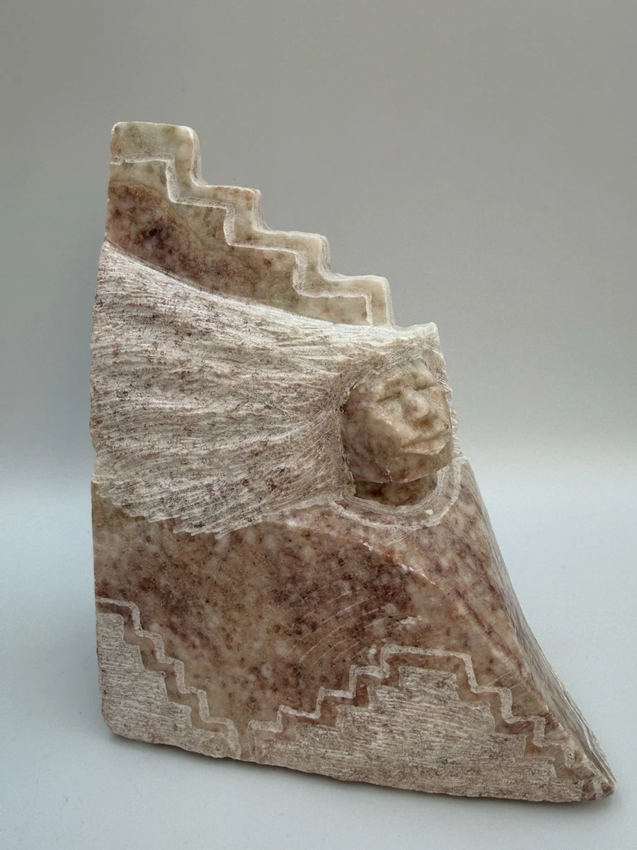 Native American Alabaster Sculpture In Us Native American