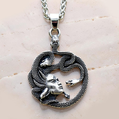 Medusa Snake Necklace Stainless Steel Necklace