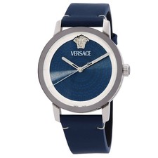 Versace V-Helix Quartz Blue Dial Men's Watch VE9G00124