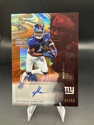 2025 Topps Signature Class Malik Nabers Orange Lava Auto 1/50 *FIRST ON PRINT